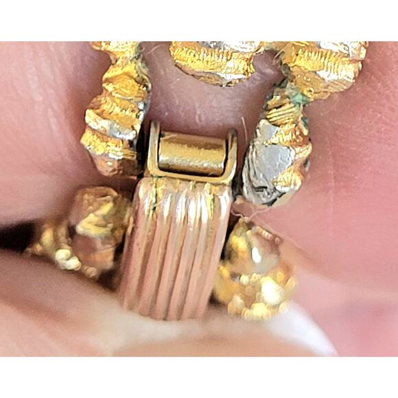 Crown Trifari Necklace Vintage Double Strand White Gold Signed - Picture 6 of 7